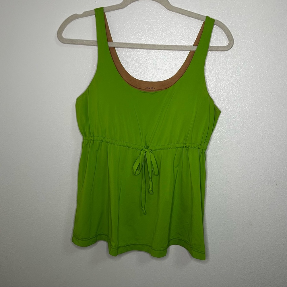 Zella Green built in bra tank top